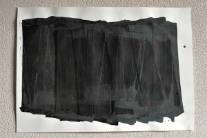 Markus F. Strieder_Traits noirs 2023 Tusche auf Papier 72x101 cm